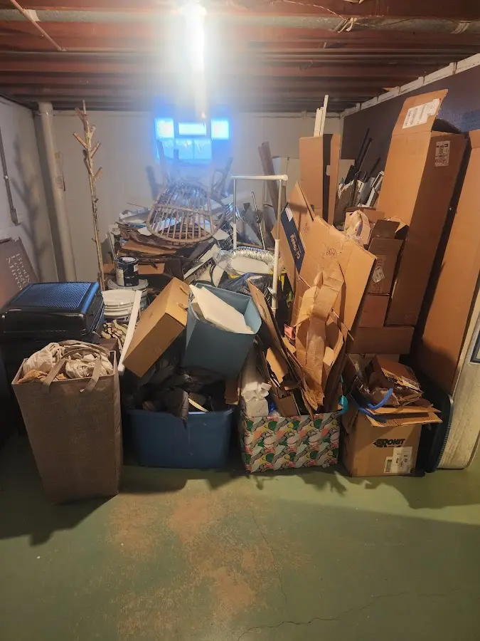 Roll-off dumpster container at job site for 2 Yard Dumpster Rental in West View